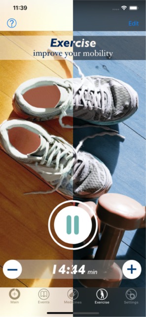 The Exercise assistant and tracker, in light and dark mode.